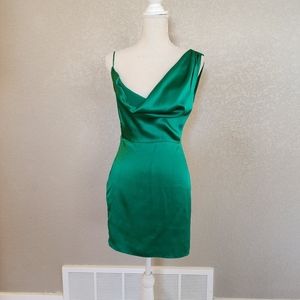 Amanda Uprichard silk green mini dress size Small